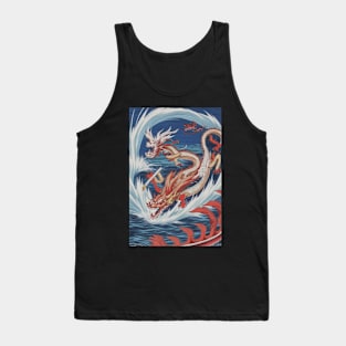 Dragon On The Ocean Tank Top